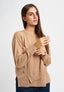 Maglia con fondo asimmetrico - MARRONE