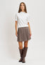 Maglia glitter a maniche corte - AVORIO