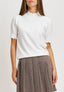 Maglia glitter a maniche corte - AVORIO