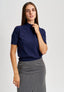 Maglia glitter a maniche corte - BLU