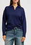 Maglia polo con spalla scesa - BLU