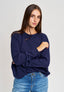 Maglia girocollo tinta unita - BLU