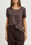 Blusa in raso a pois - MARRONE