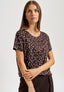 Blusa in raso a pois - MARRONE