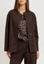 Blusa in raso a pois - MARRONE
