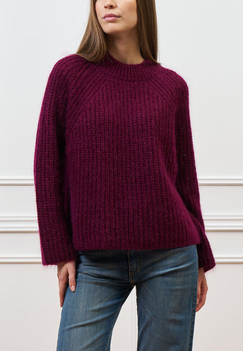 Maglia mohair a coste