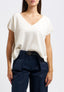 Pantalone con passanti larghi e cintura - BLU