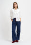 Pantaloni a quadri con coulisse a contrasto - BLU