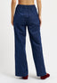 Pantaloni a quadri con coulisse a contrasto - BLU