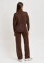 Pantalone palazzo in maglia - MARRONE