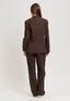 Pantalone palazzo in velluto a coste - MARRONE