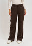 Pantalone palazzo in velluto a coste - MARRONE