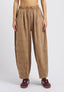 Pantalone con gamba ampia in velluto - BEIGE