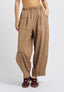 Pantalone con gamba ampia in velluto - BEIGE