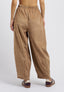 Pantalone con gamba ampia in velluto - BEIGE