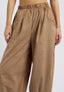 Pantalone con gamba ampia in velluto - BEIGE