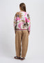 Pantalone con gamba ampia in velluto - BEIGE
