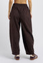 Pantalone con gamba ampia in velluto - MARRONE