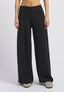 Pantalone ampio con costina lurex - NERO