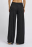 Pantalone ampio con costina lurex - NERO