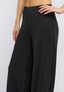 Pantalone ampio con costina lurex - NERO