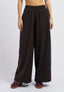 Pantalone ampio in ciniglia - MARRONE