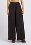Pantalone ampio in ciniglia - MARRONE