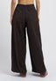 Pantalone ampio in ciniglia - MARRONE