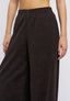 Pantalone ampio in ciniglia - MARRONE