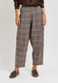 Pantalone con elastico in tartan - MARRONE