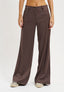 Pantalone gessato gamba dritta - NOCCIOLA
