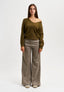 Pantalone a quadri con gamba dritta - MILITARE