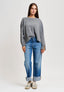 Jeans a vita alta con risvolto - JEANS