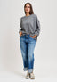 Jeans a vita alta con risvolto - JEANS