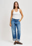 Jeans a vita alta con risvolto - JEANS