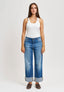 Jeans a vita alta con risvolto - JEANS