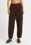 Pantaloni baggy in velluto a coste - MARRONE