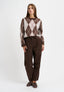 Pantaloni baggy in velluto a coste - MARRONE