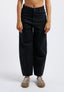 High-waisted balloon trousers - BLACK