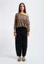 High-waisted balloon trousers - BLACK