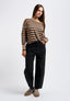 High-waisted balloon trousers - BLACK