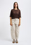 High-waisted balloon trousers - IVORY