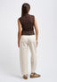 High-waisted balloon trousers - IVORY
