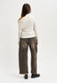 Pantalone jeans balloon vita alta - GRIGIO SCURO