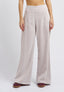 Pantalone in velluto con zip sul fianco - AVORIO