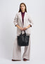 Pantalone in velluto con zip sul fianco - AVORIO