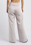 Pantalone in velluto con zip sul fianco - AVORIO