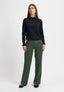 Pantalone dritto tinta unita - VERDE