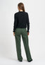 Pantalone dritto tinta unita - VERDE