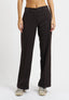 Pantalone dritto tinta unita - MARRONE